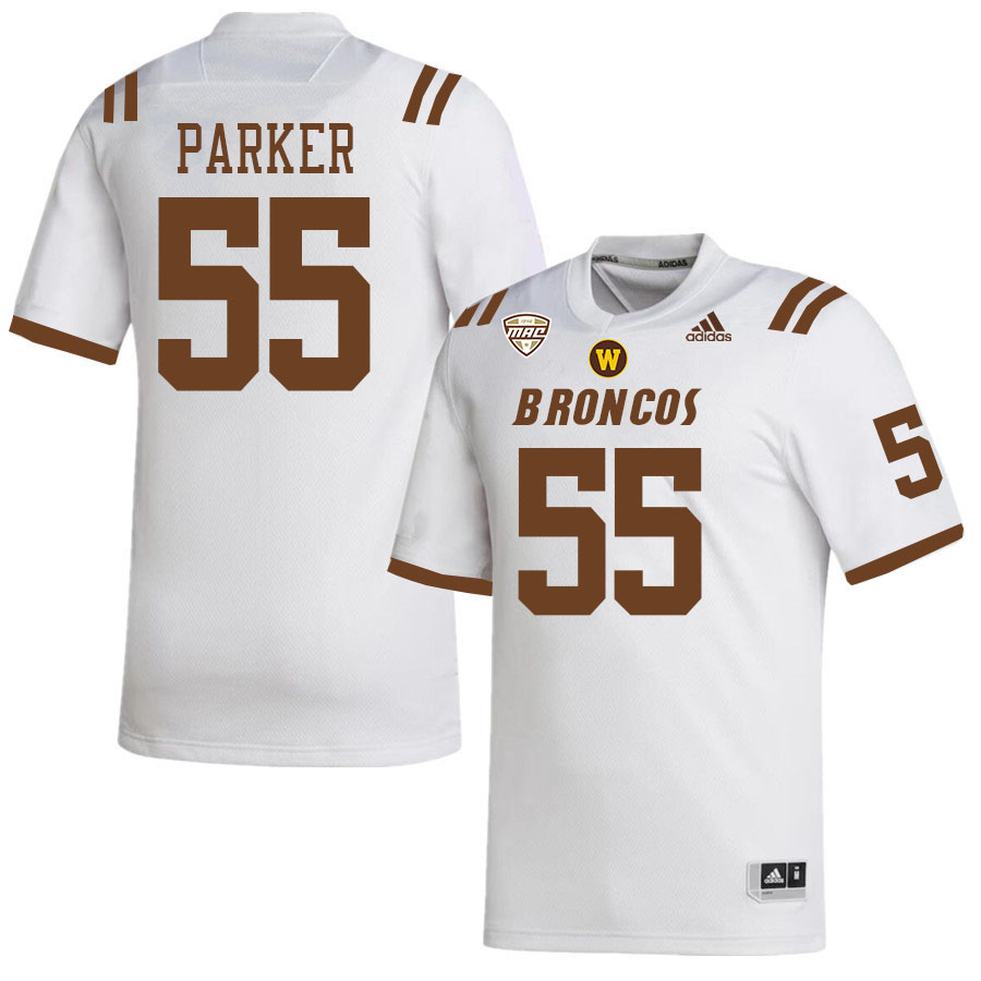 #55 Jack Parker Western Michigan Broncos College Football Jerseys Stitched-White